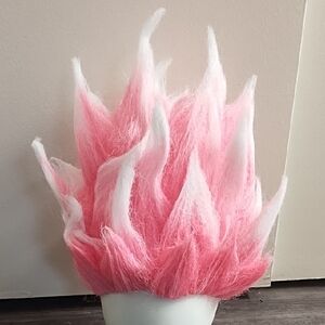 Pink and White Spiky Wig